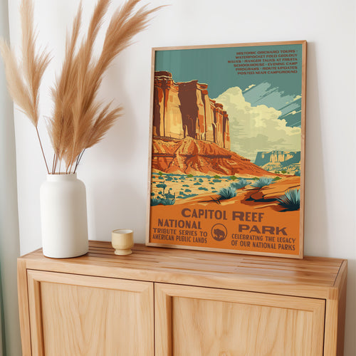 Capitol Reef National Park Vintage WPA Art