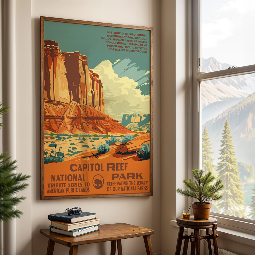 Capitol Reef National Park Vintage WPA Art