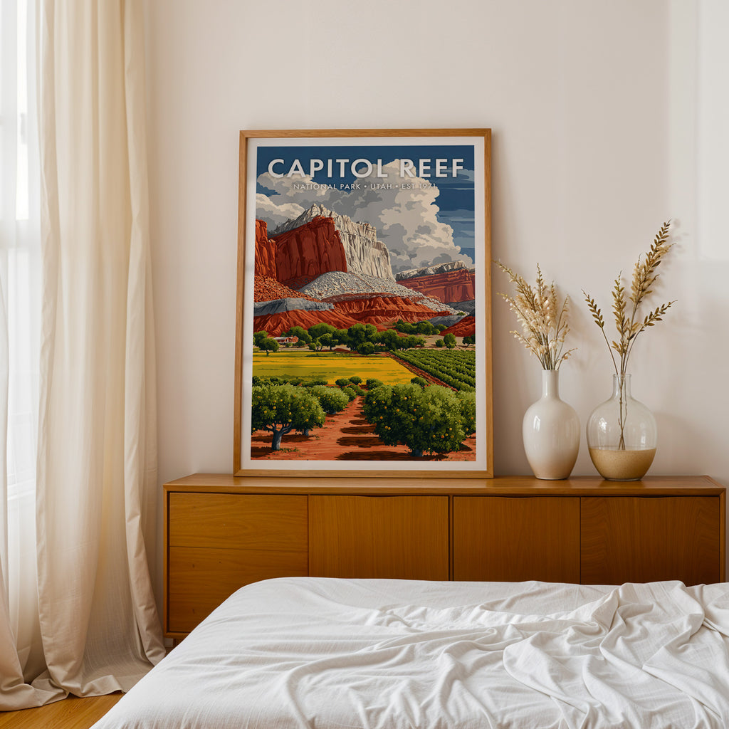 Retro Capitol Reef National Park Print