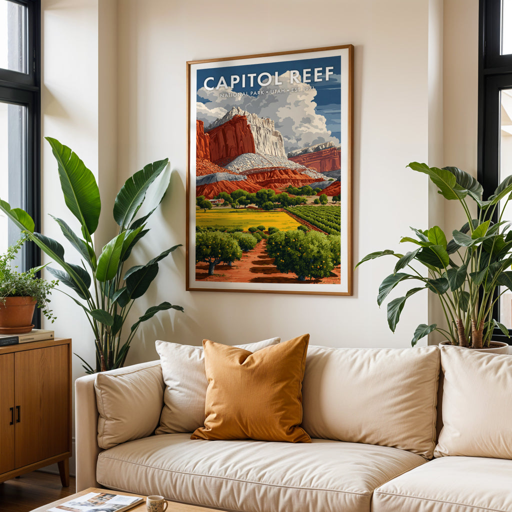 Retro Capitol Reef National Park Print
