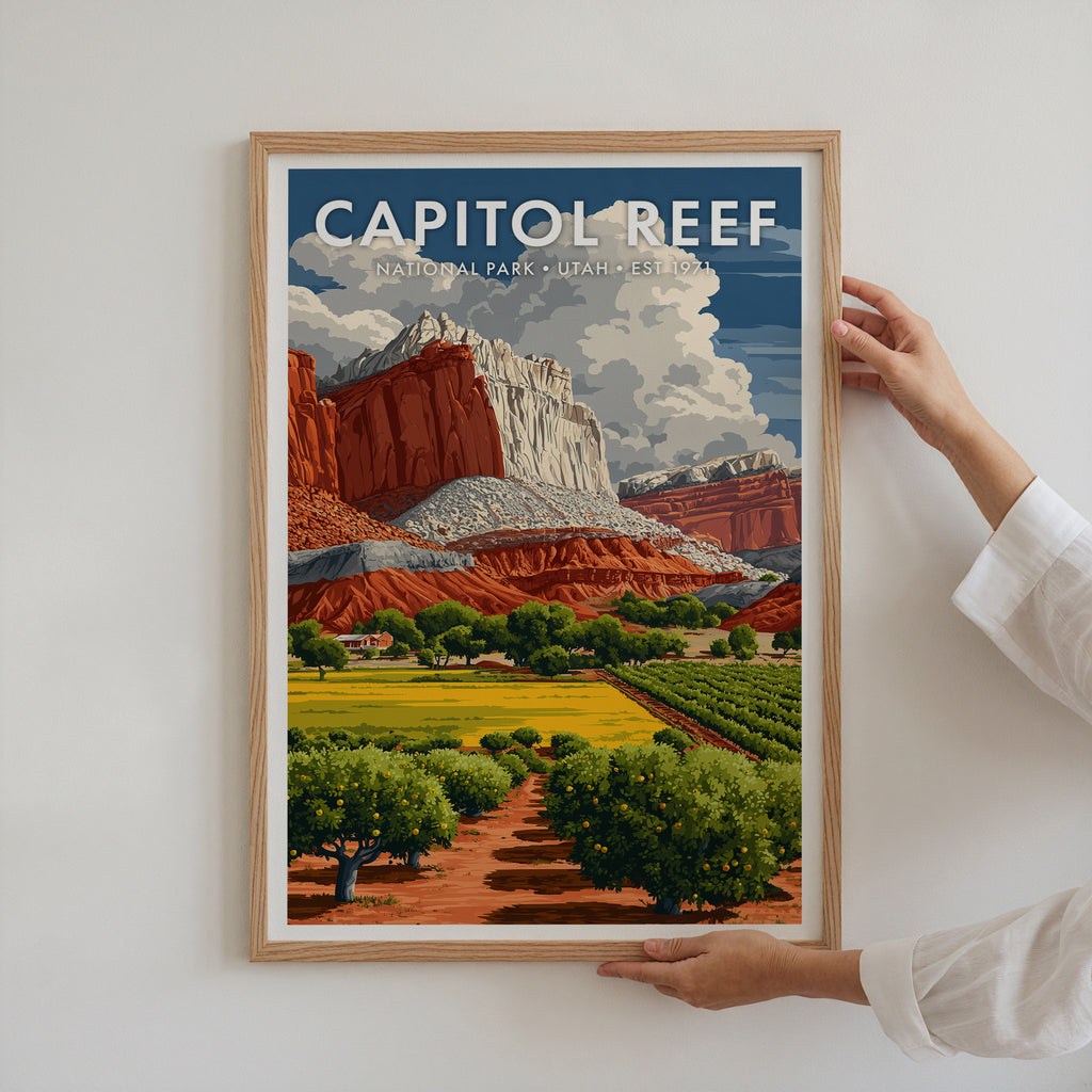 Retro Capitol Reef National Park Print