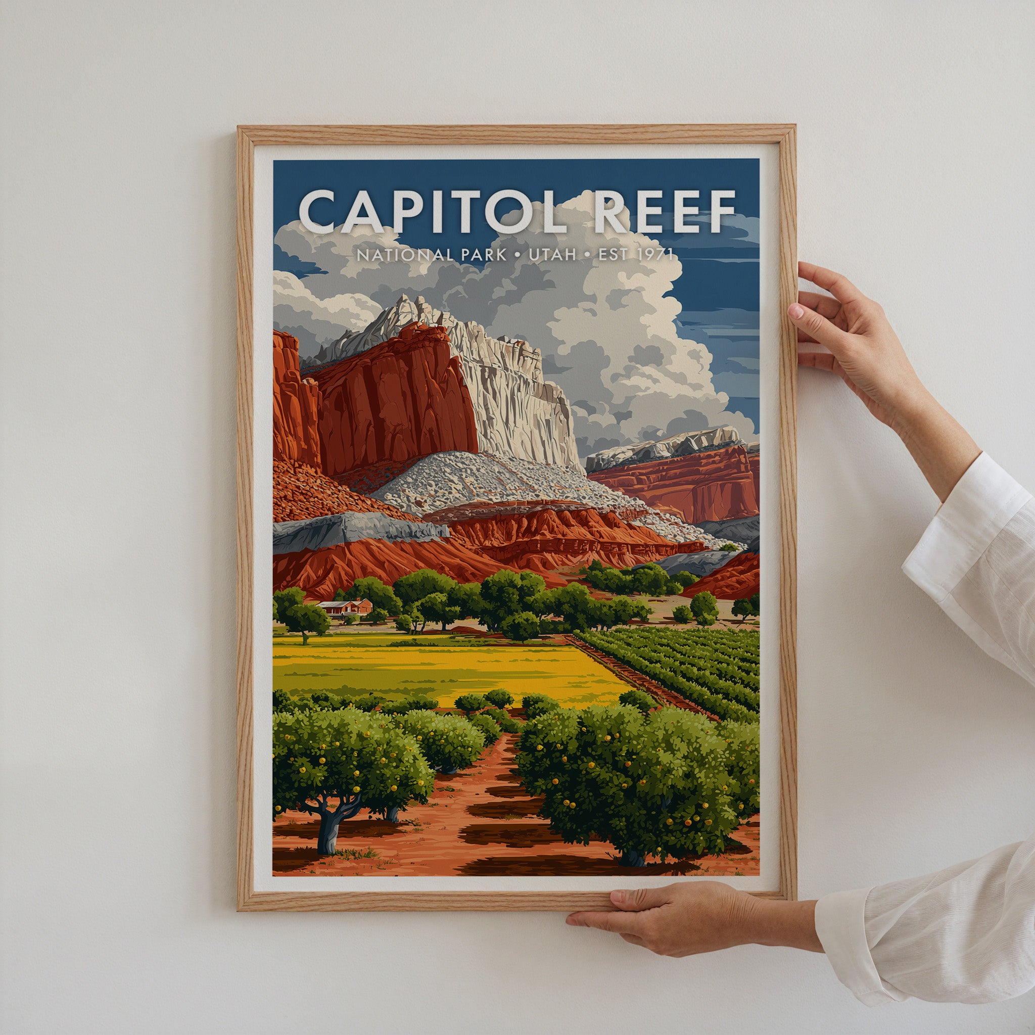 Retro Capitol Reef National Park Print