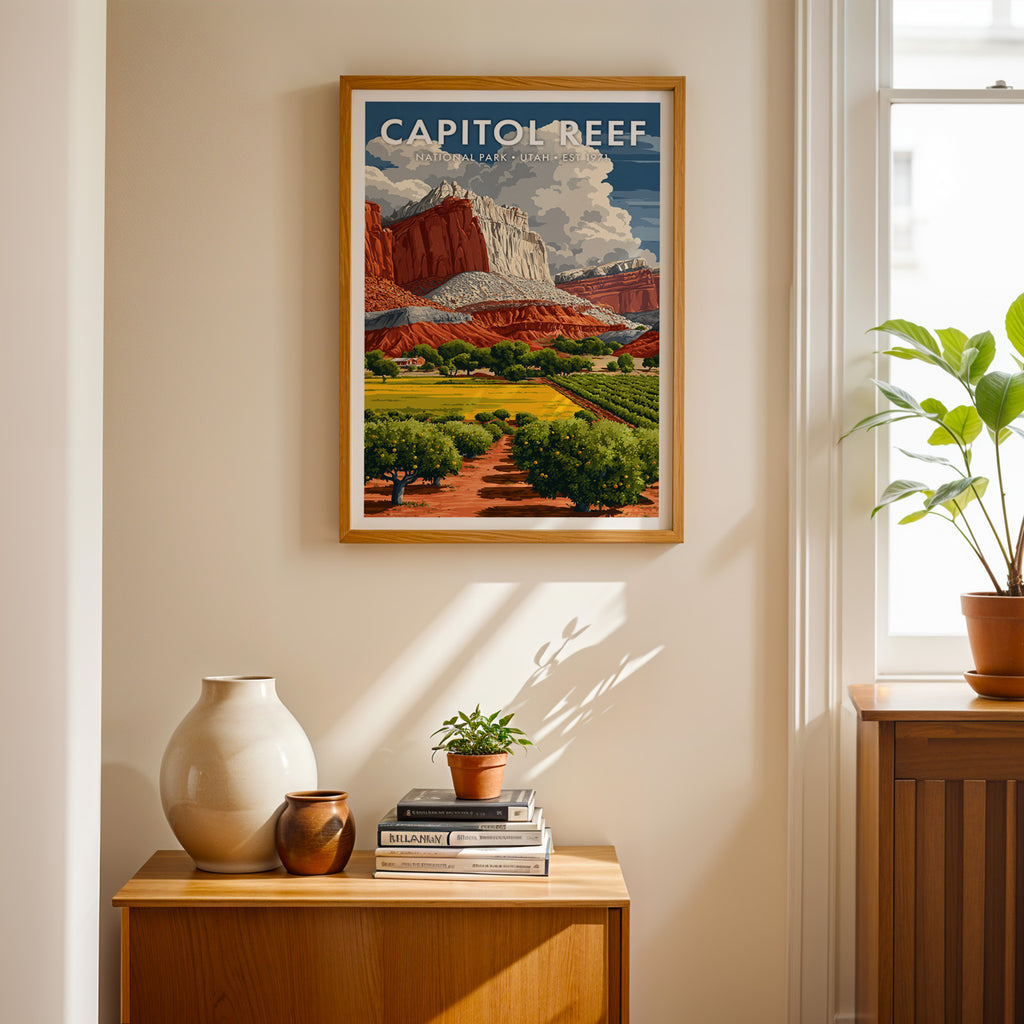 Retro Capitol Reef National Park Print