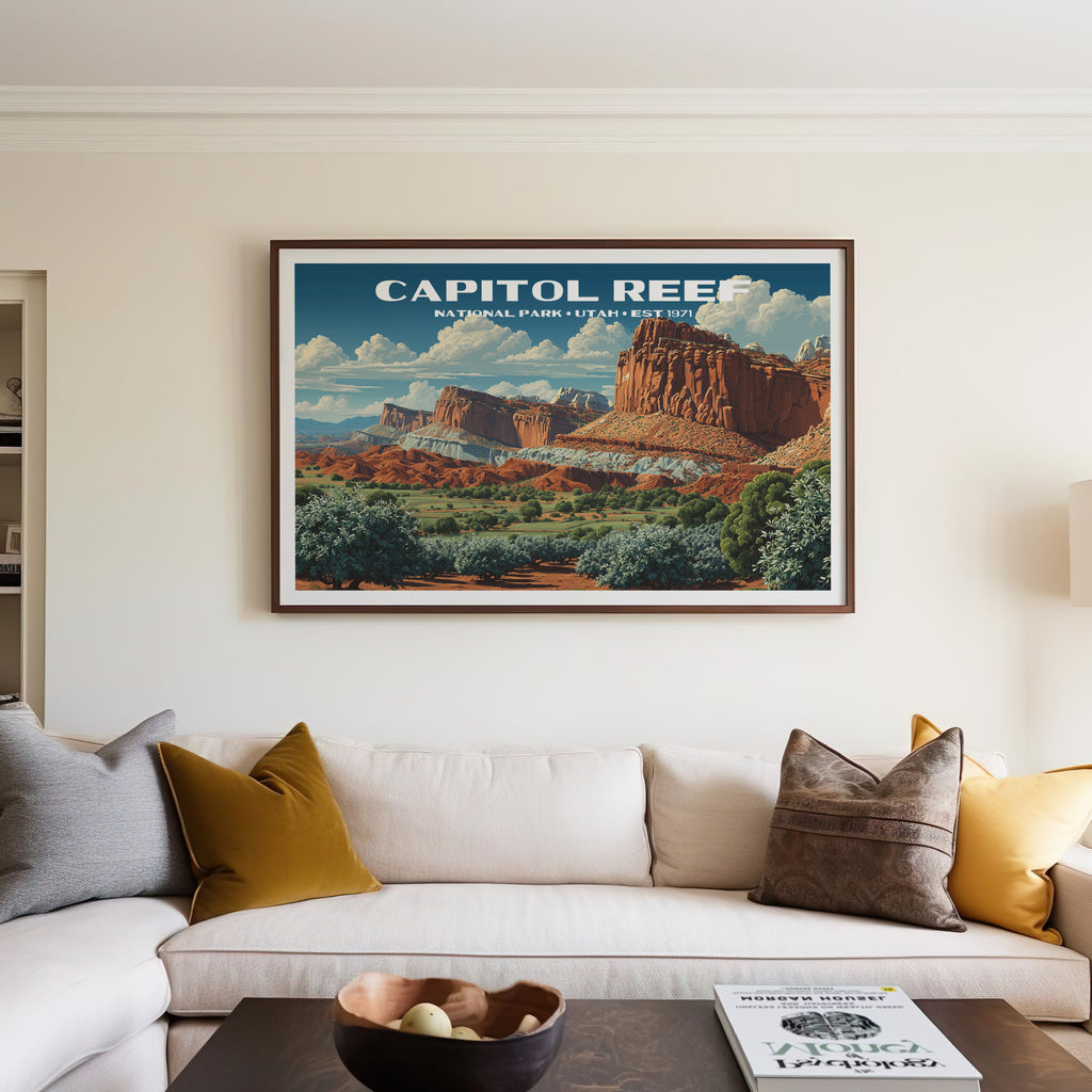Capitol Reef National Park Horizontal Vintage Art