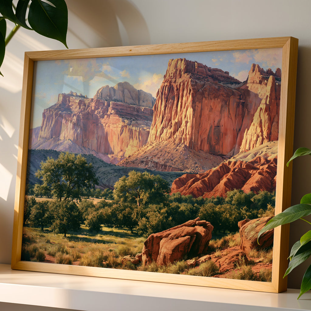 Capitol Reef National Park Classical Oil Painting