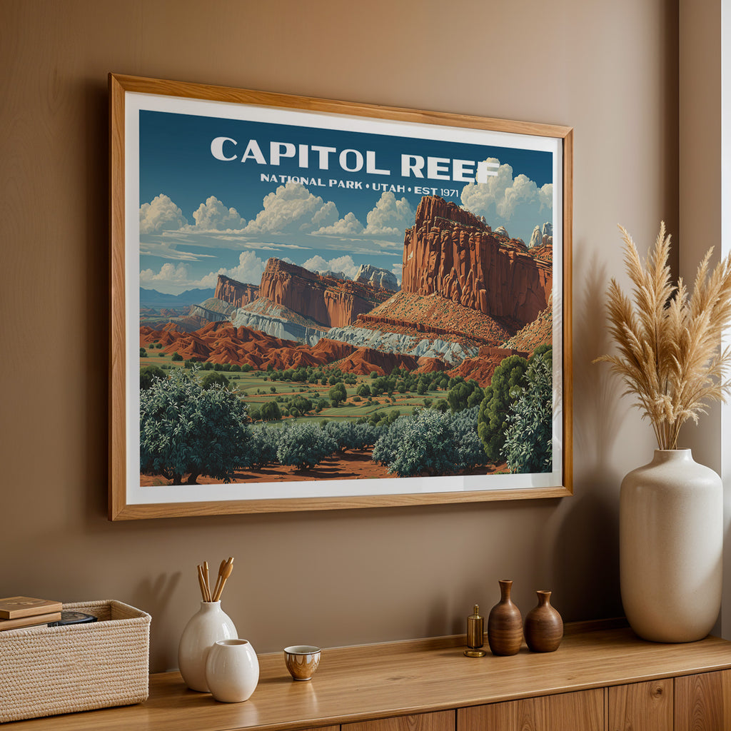 Capitol Reef National Park Horizontal Vintage Art