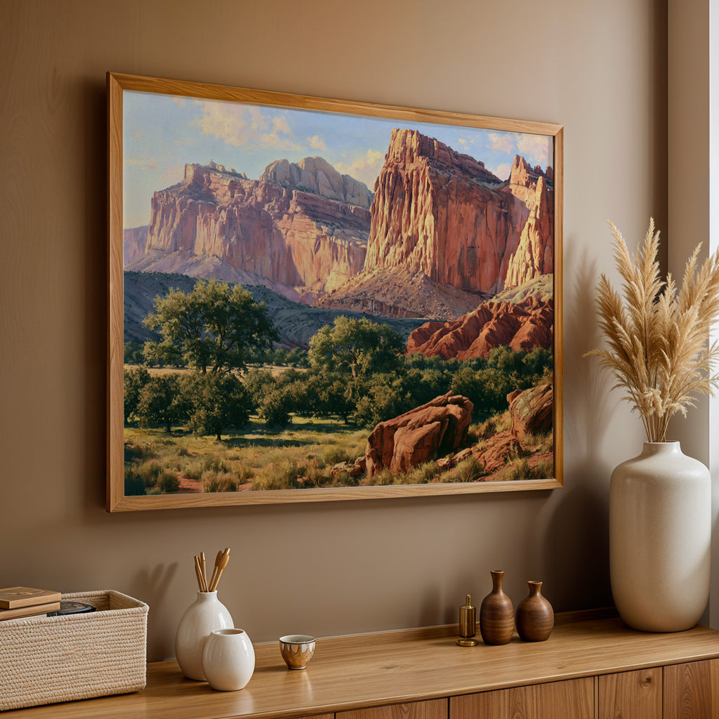 Capitol Reef National Park Classical Oil Painting