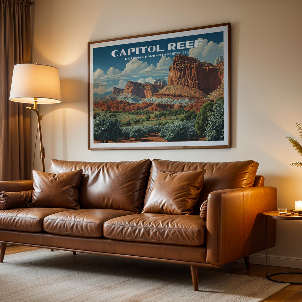 Capitol Reef National Park Horizontal Vintage Art