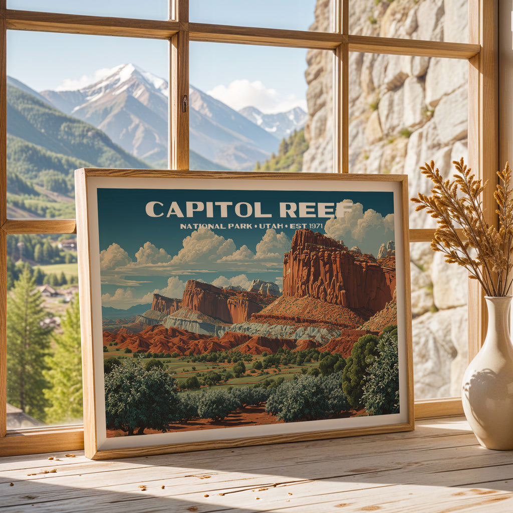 Capitol Reef National Park Horizontal Vintage Art