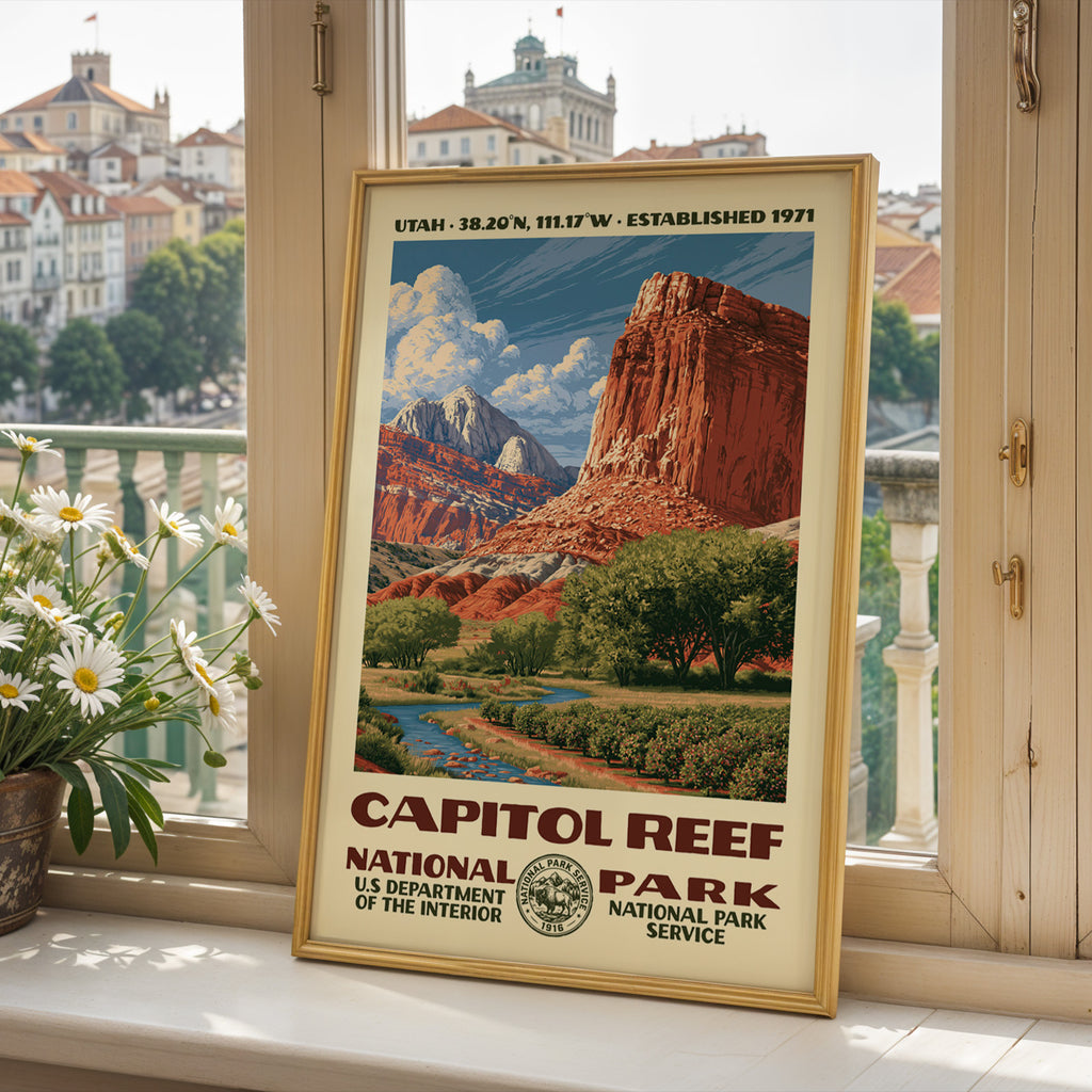 Capitol Reef National Park Vintage WPA Art
