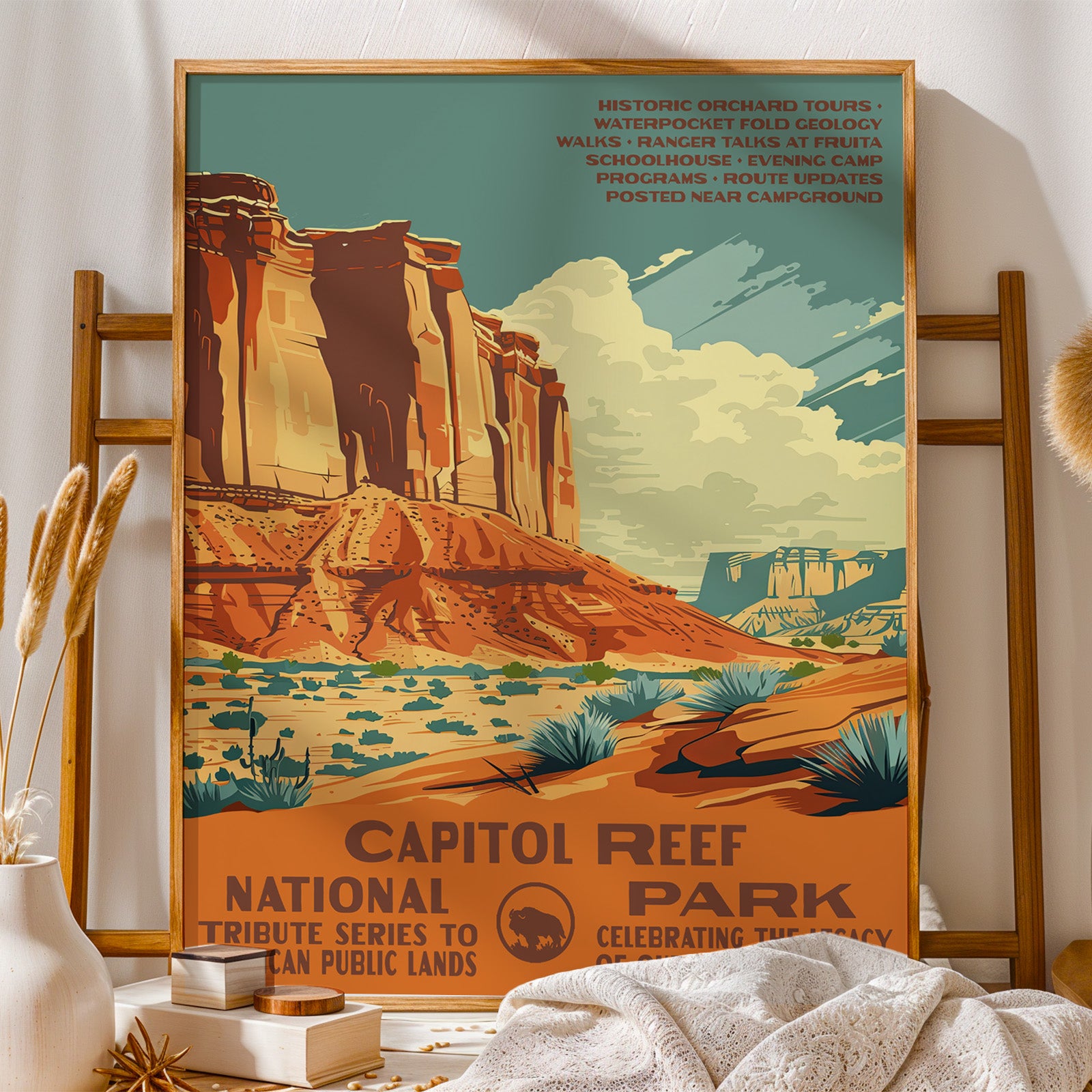 Capitol Reef National Park Vintage WPA Art