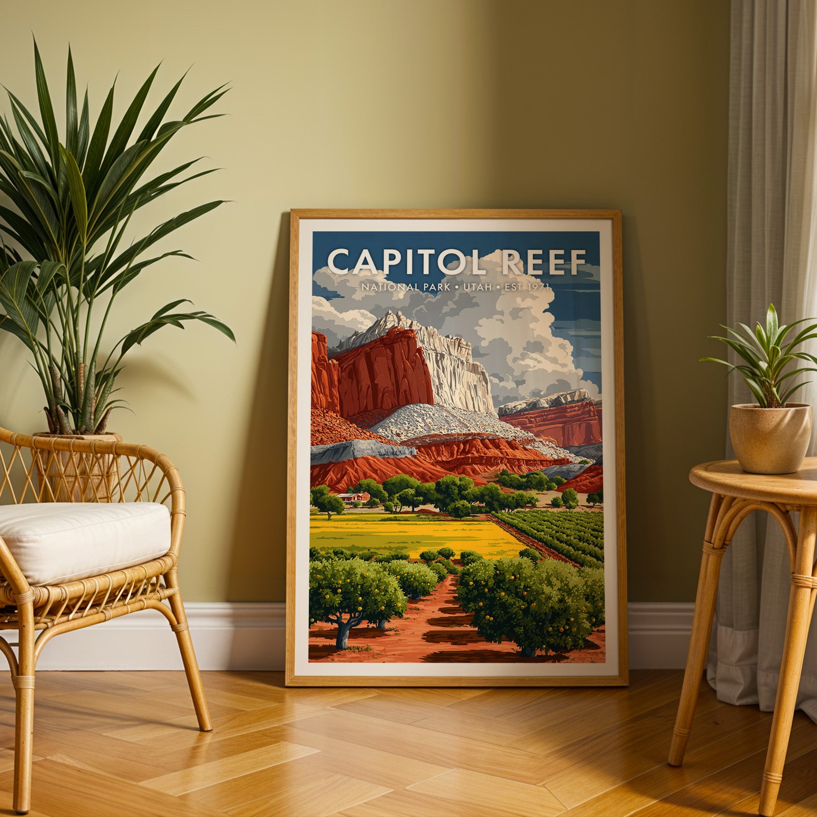 Retro Capitol Reef National Park Print