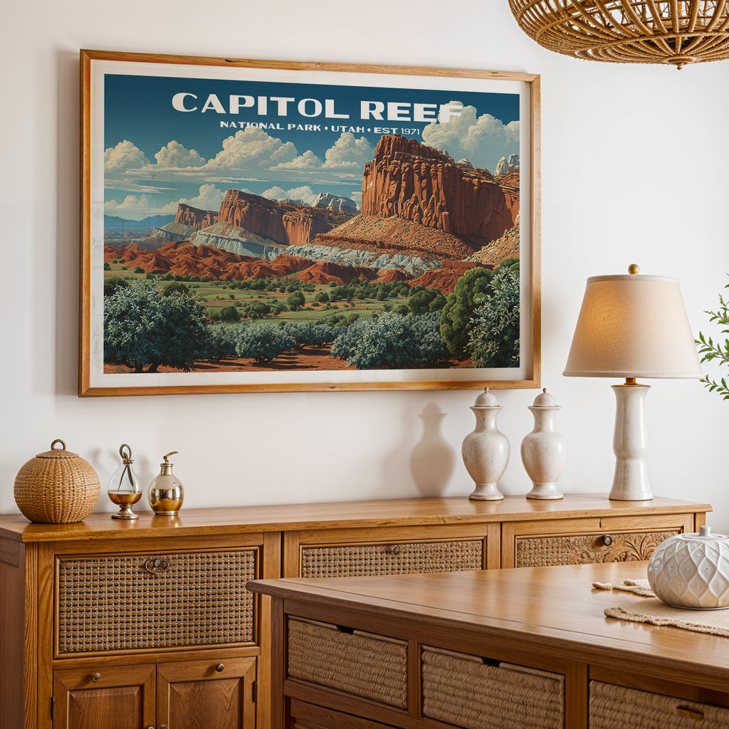 Capitol Reef National Park Horizontal Vintage Art