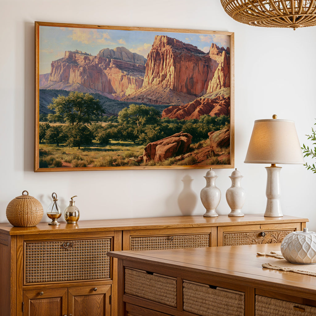 Capitol Reef National Park Classical Oil Painting