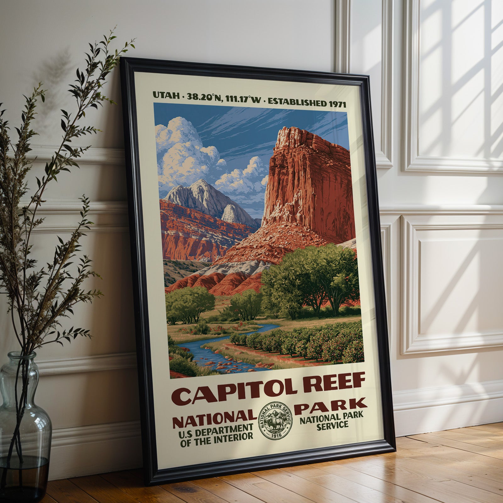 Capitol Reef National Park Vintage WPA Art