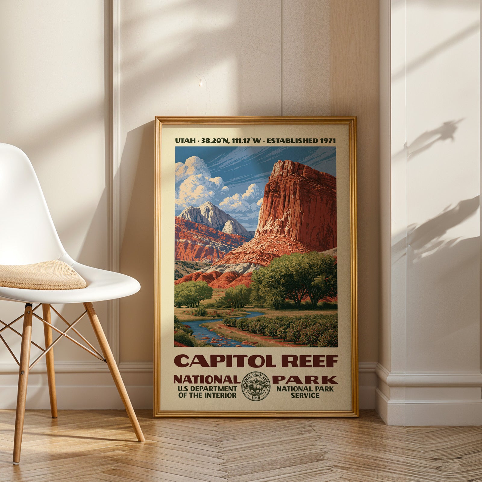 Capitol Reef National Park Vintage WPA Art