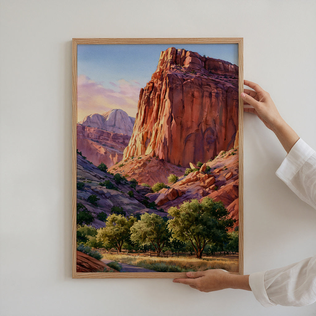 Capitol Reef National Park Watercolor Art