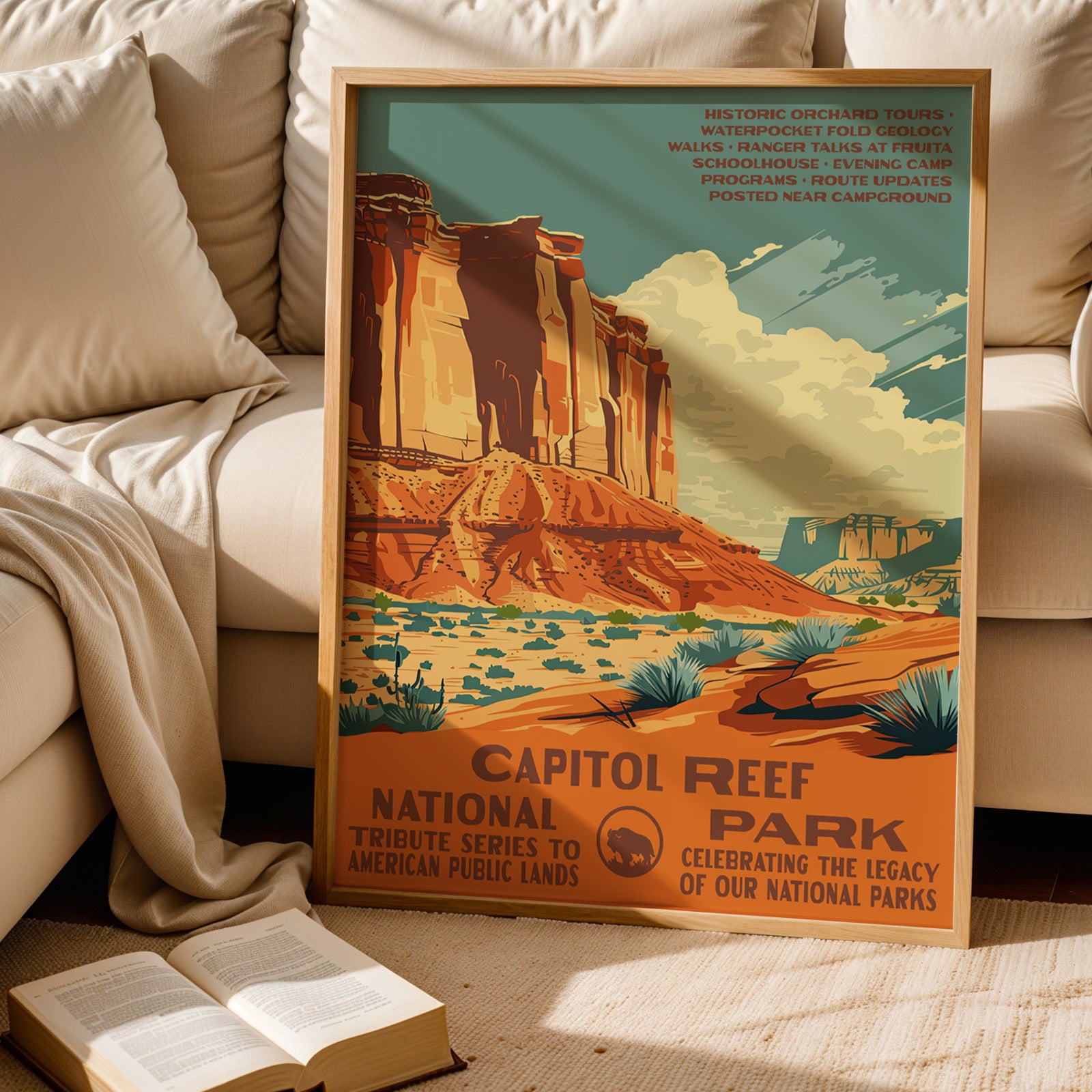 Capitol Reef National Park Vintage WPA Art