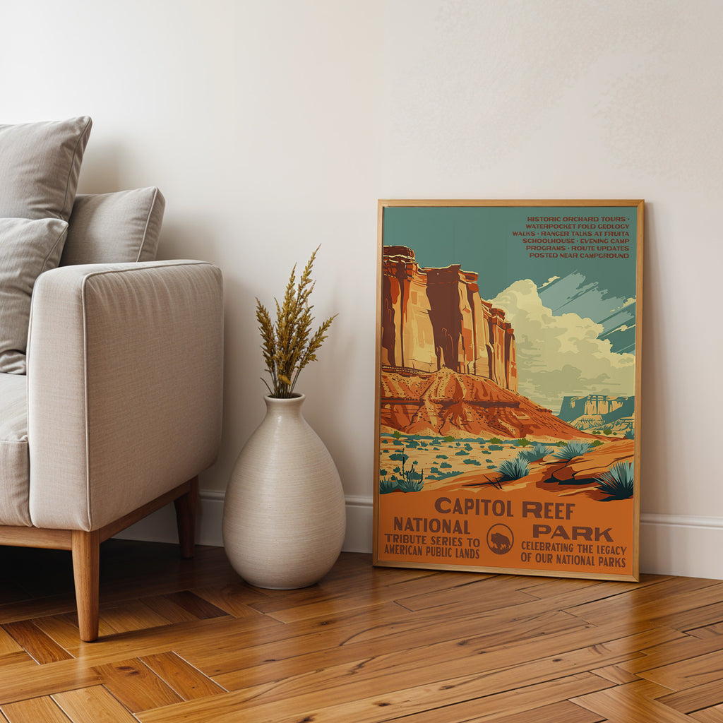 Capitol Reef National Park Vintage WPA Art