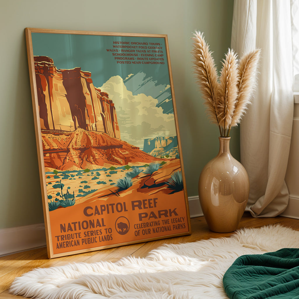 Capitol Reef National Park Vintage WPA Art