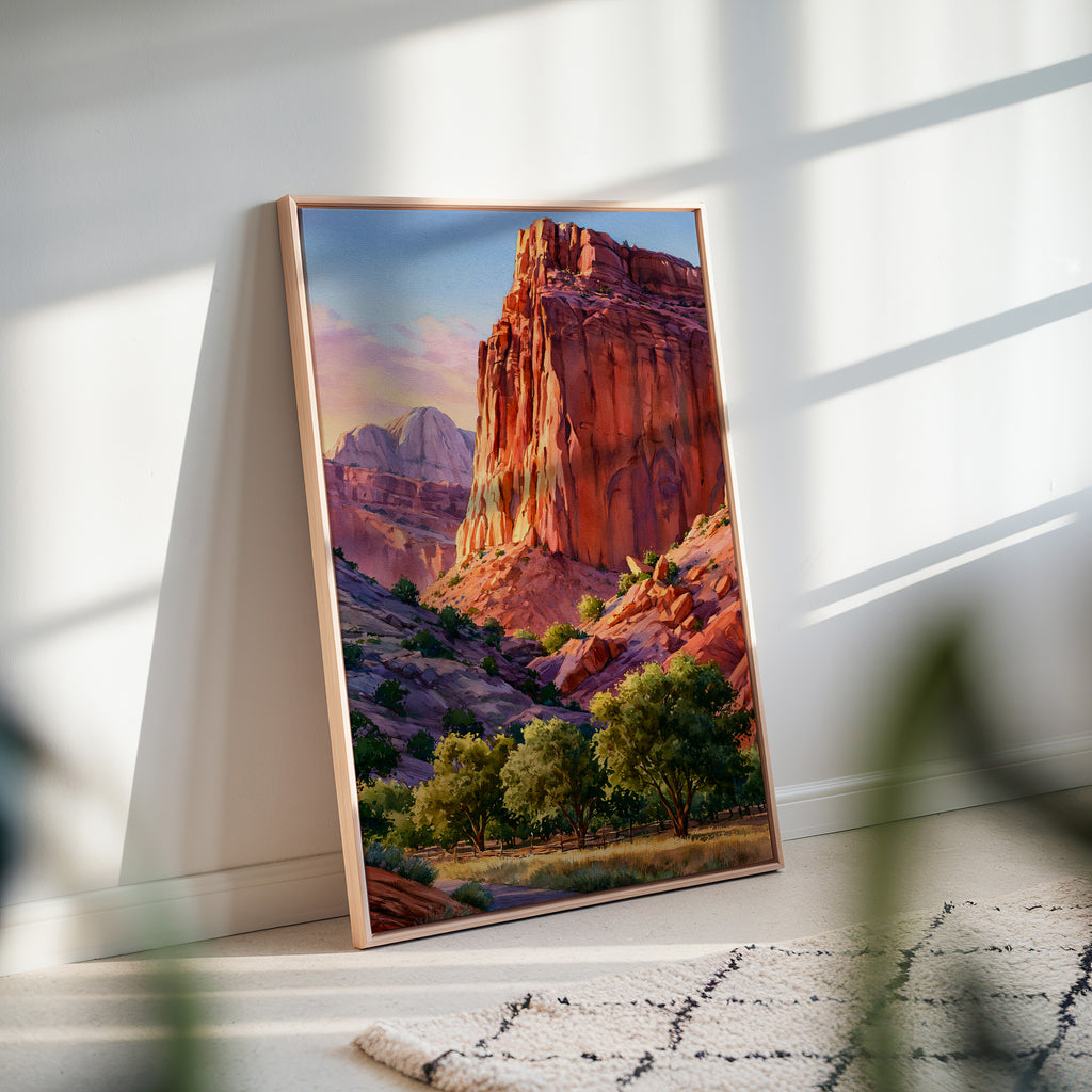Capitol Reef National Park Watercolor Art