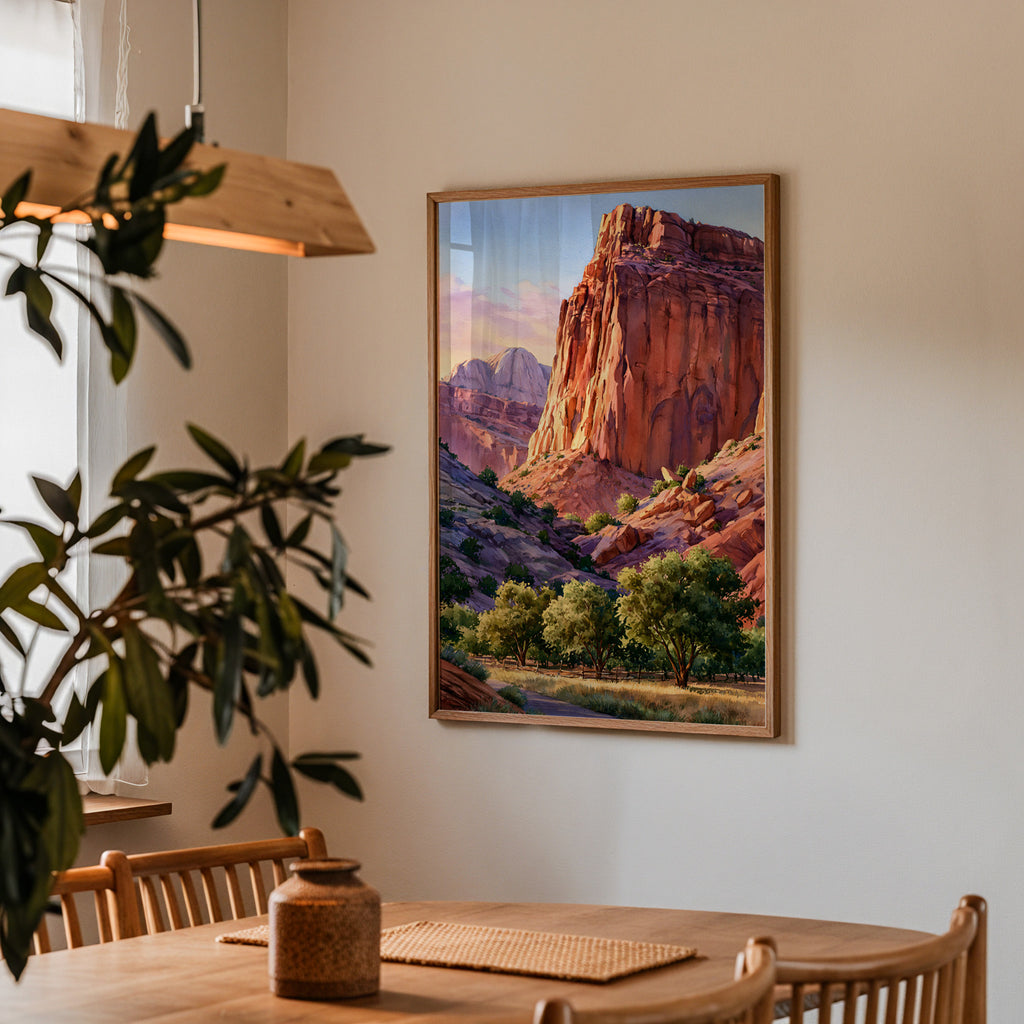 Capitol Reef National Park Watercolor Art