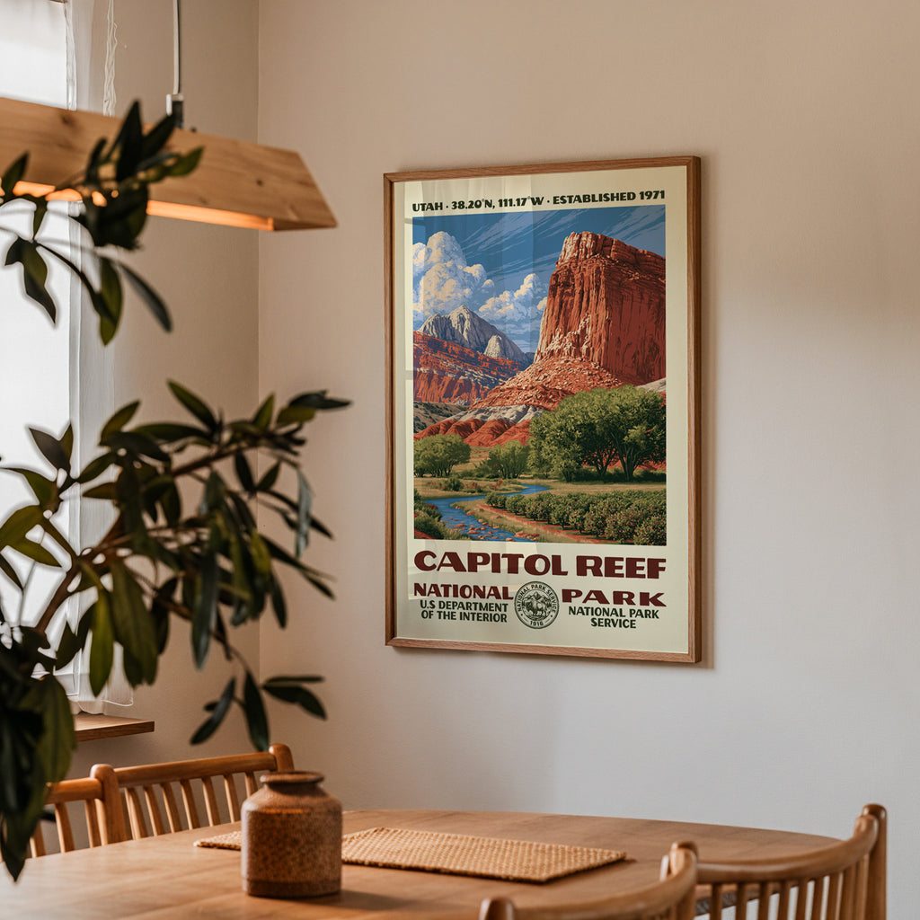 Capitol Reef National Park Vintage WPA Art
