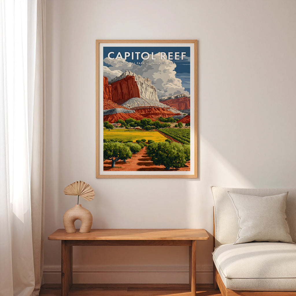 Retro Capitol Reef National Park Print