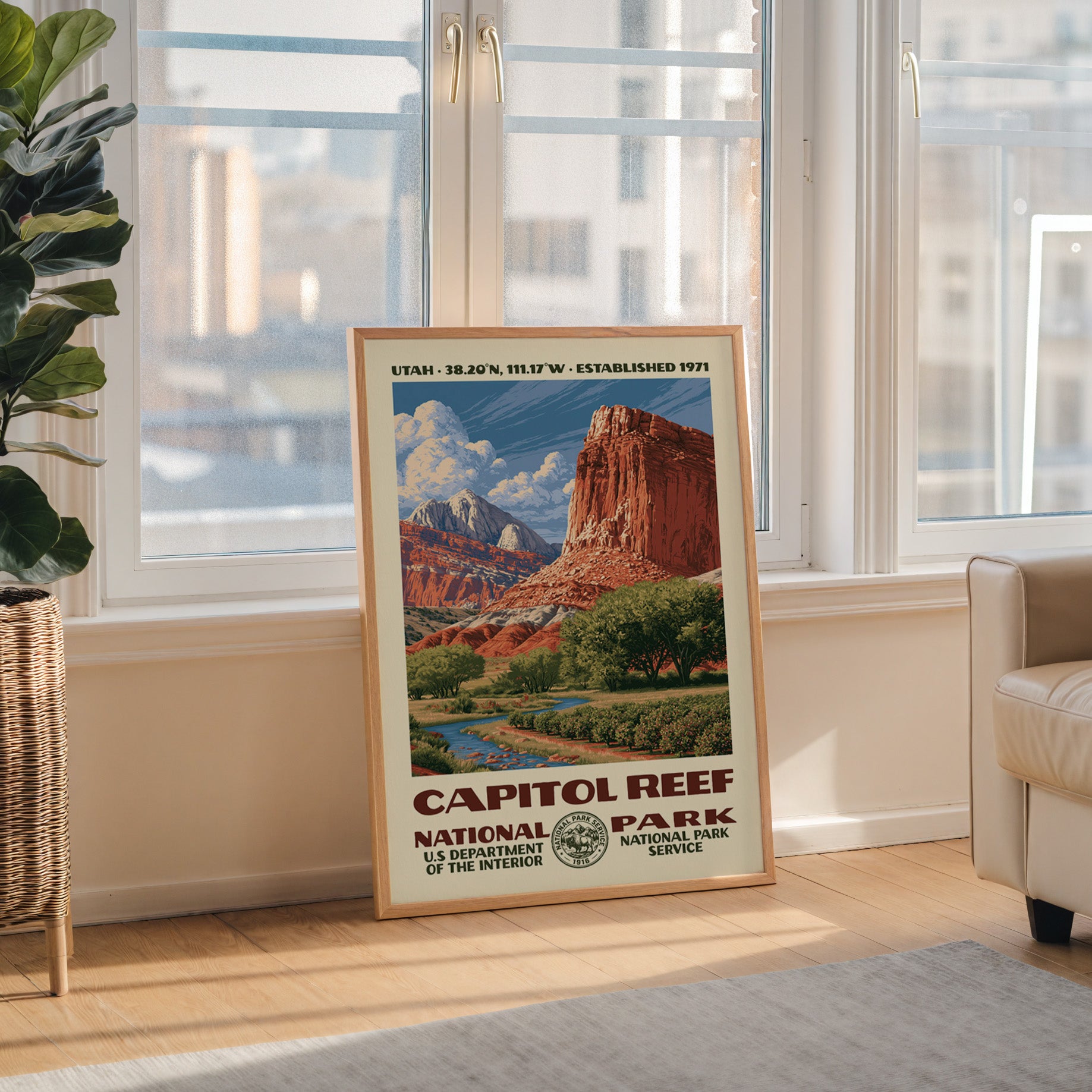 Capitol Reef National Park Vintage WPA Art