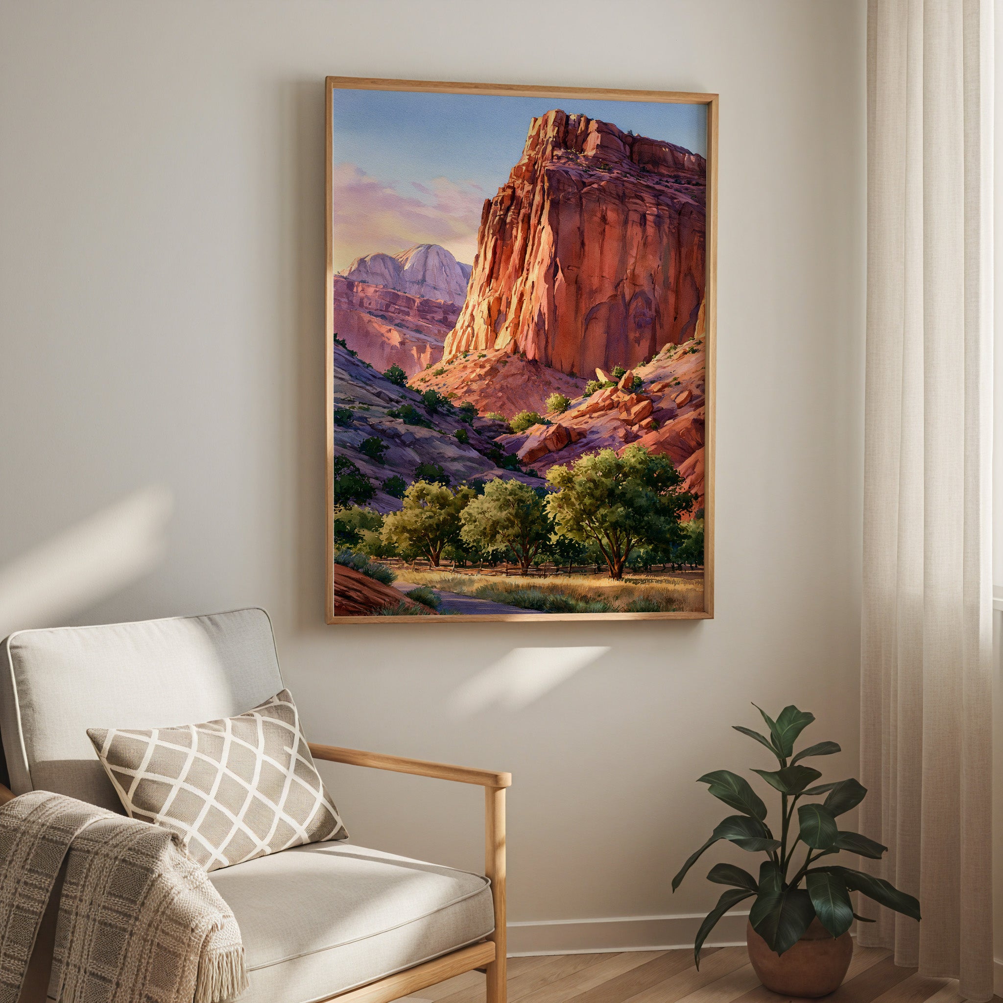 Capitol Reef National Park Watercolor Art