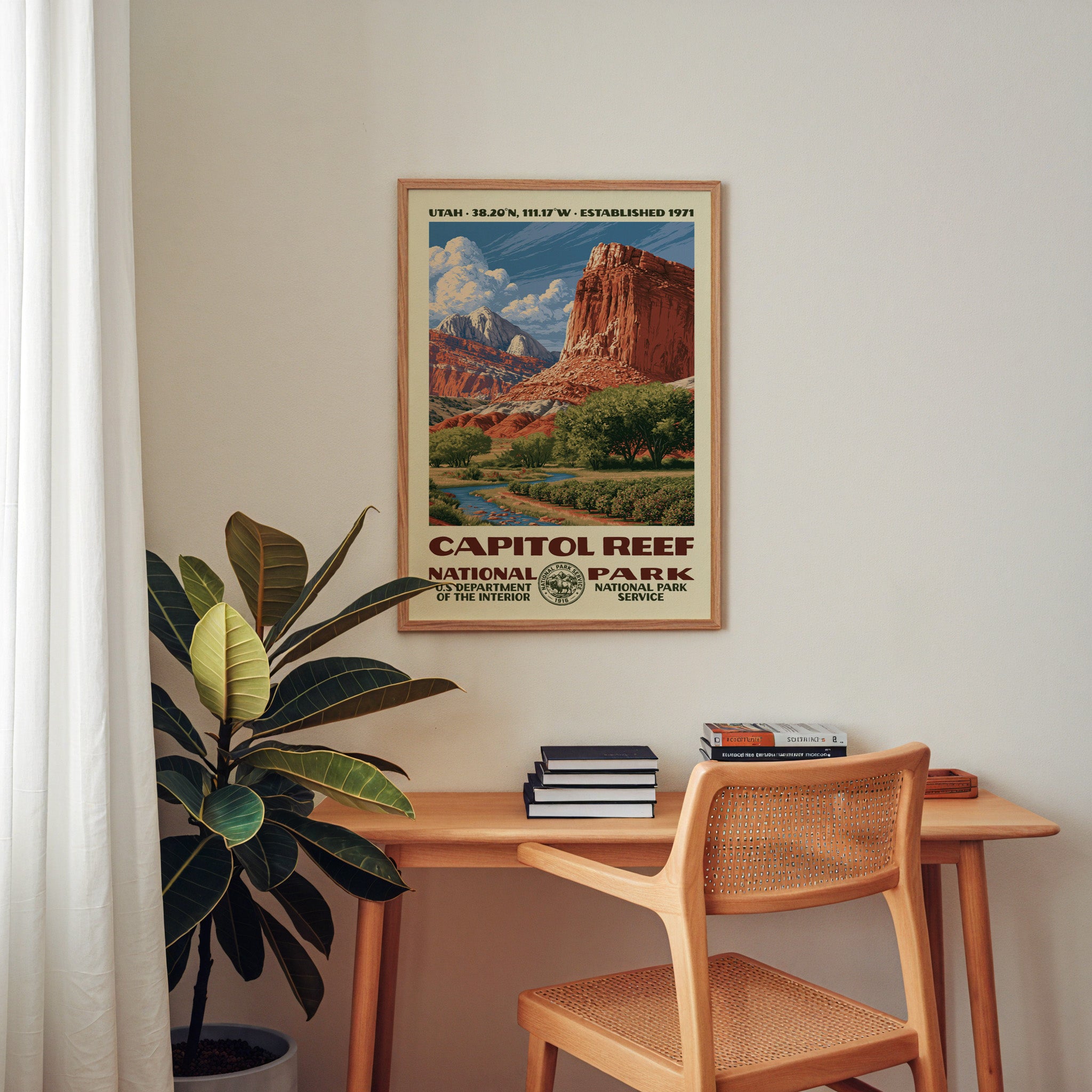 Capitol Reef National Park Vintage WPA Art