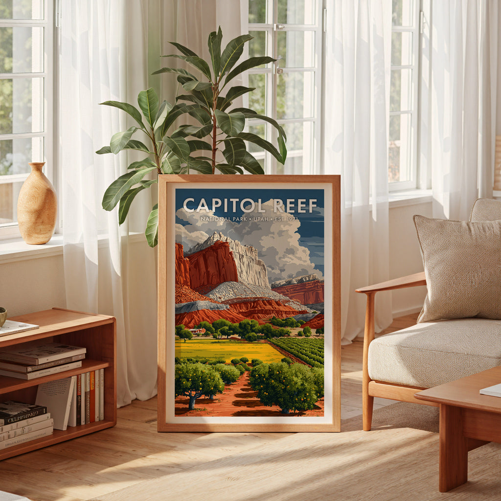 Retro Capitol Reef National Park Print