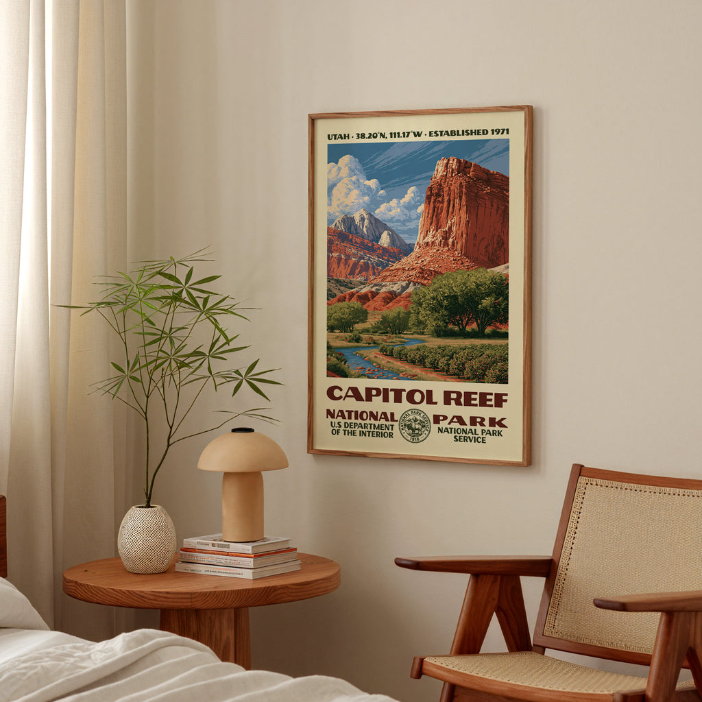 Capitol Reef National Park Vintage WPA Art
