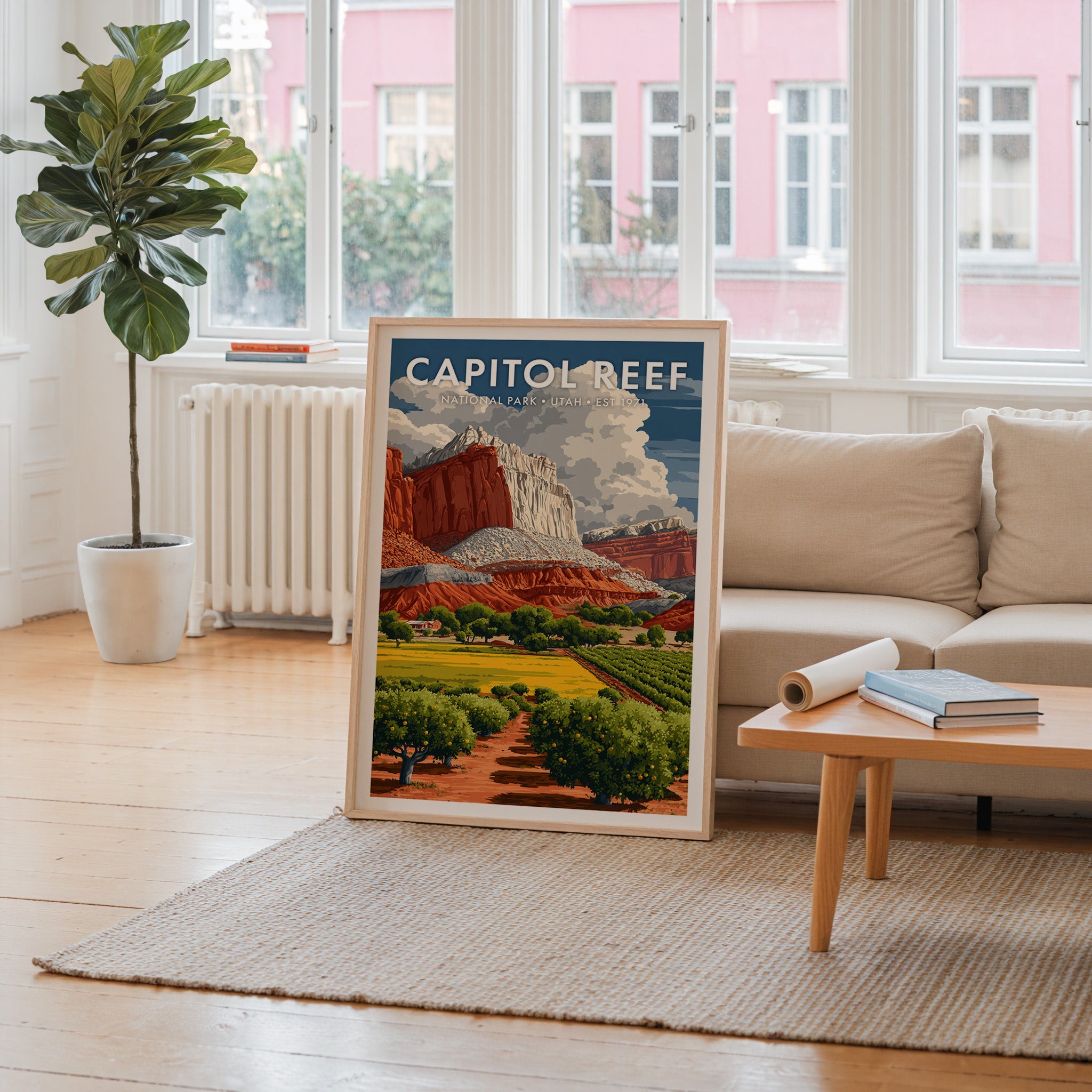 Retro Capitol Reef National Park Print