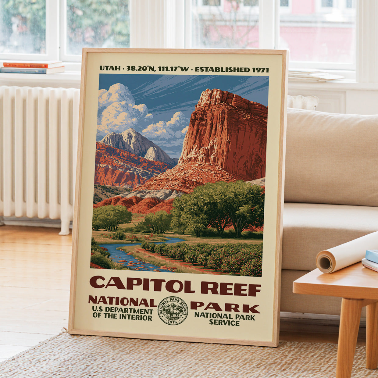 Capitol Reef National Park Vintage WPA Art