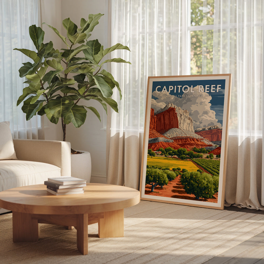 Retro Capitol Reef National Park Print