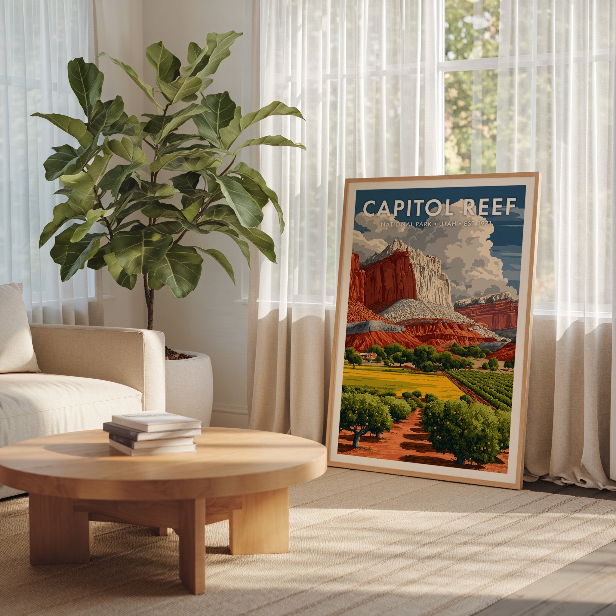 Retro Capitol Reef National Park Print