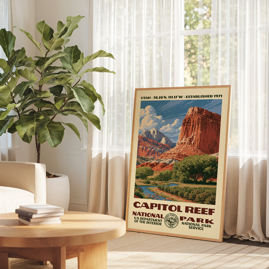Capitol Reef National Park Vintage WPA Art