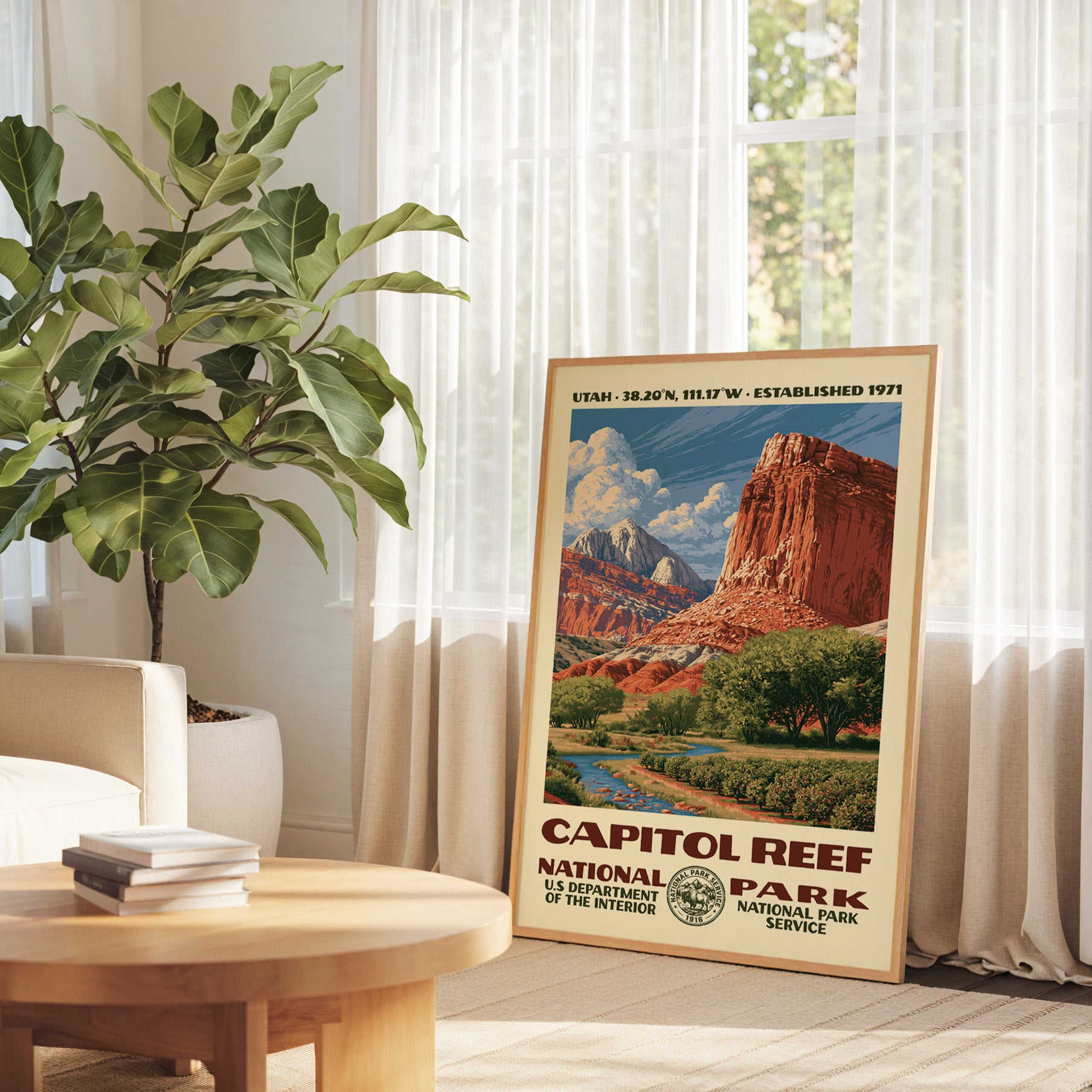 Capitol Reef National Park Vintage WPA Art