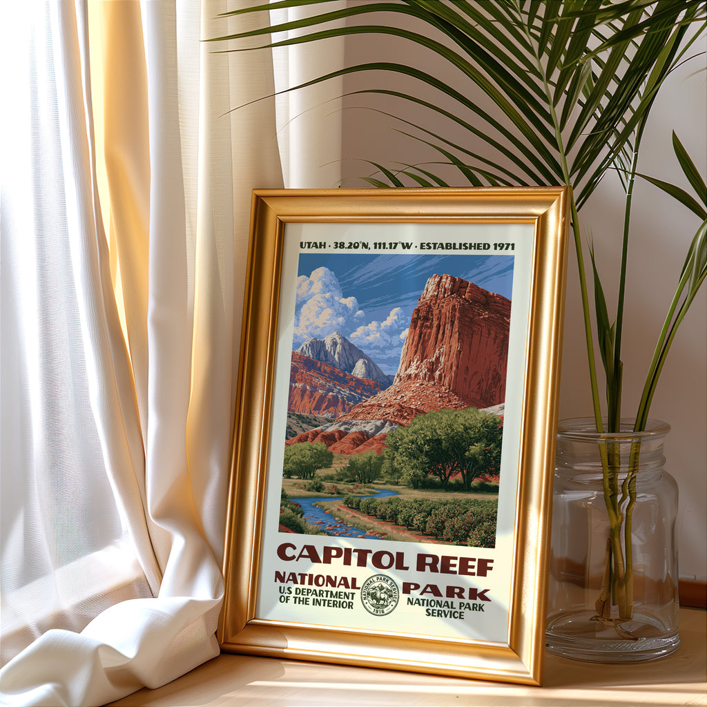 Capitol Reef National Park Vintage WPA Art