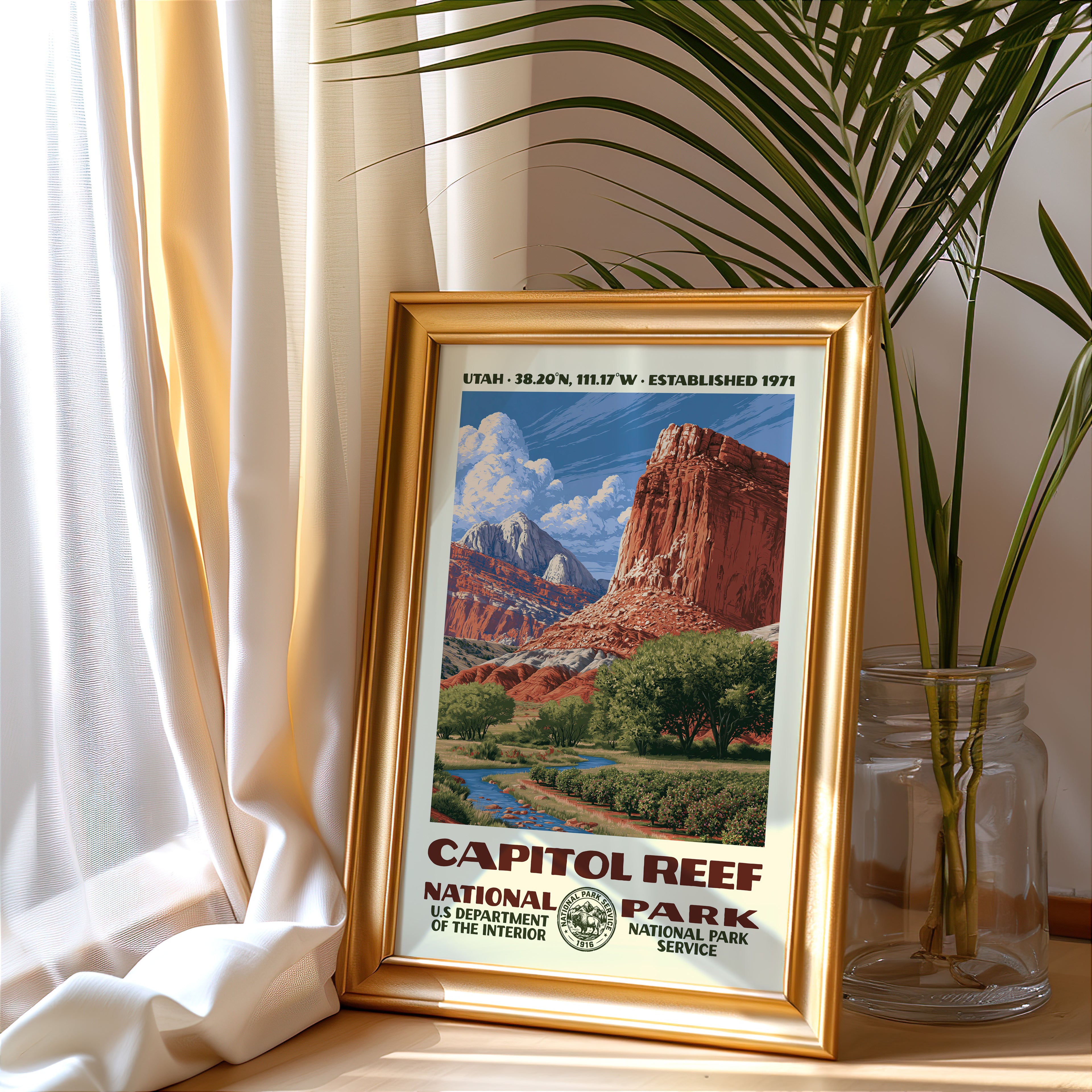 Capitol Reef National Park Vintage WPA Art
