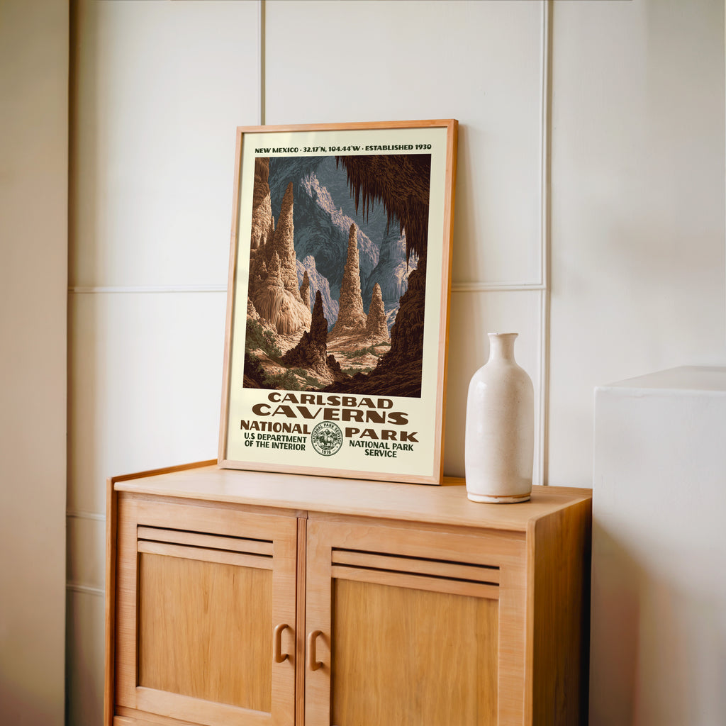 Carlsbad Caverns National Park Vintage WPA Art