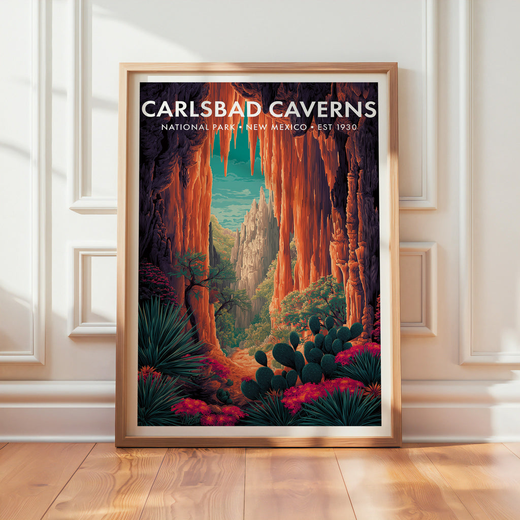 Retro Carlsbad Caverns National Park Print