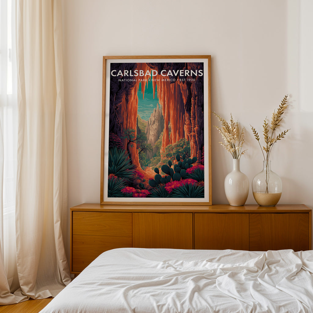 Retro Carlsbad Caverns National Park Print