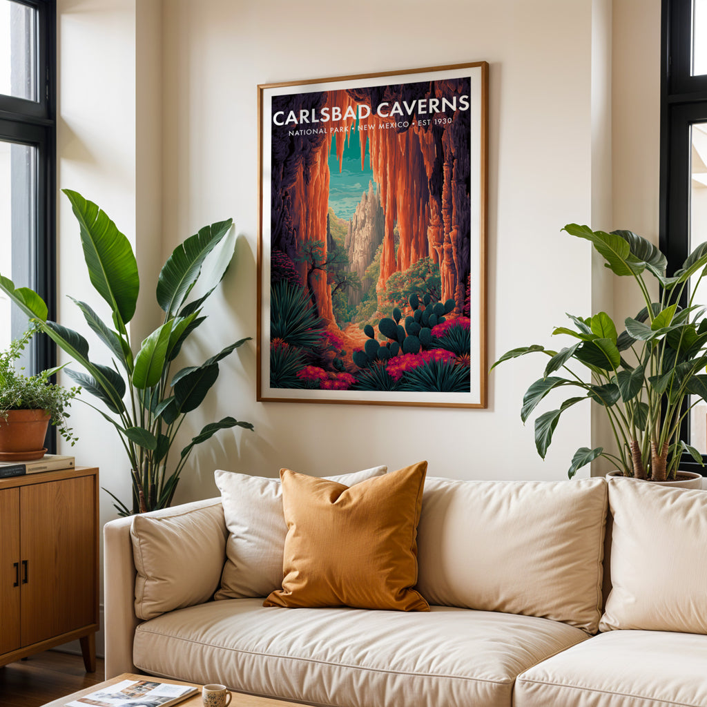 Retro Carlsbad Caverns National Park Print