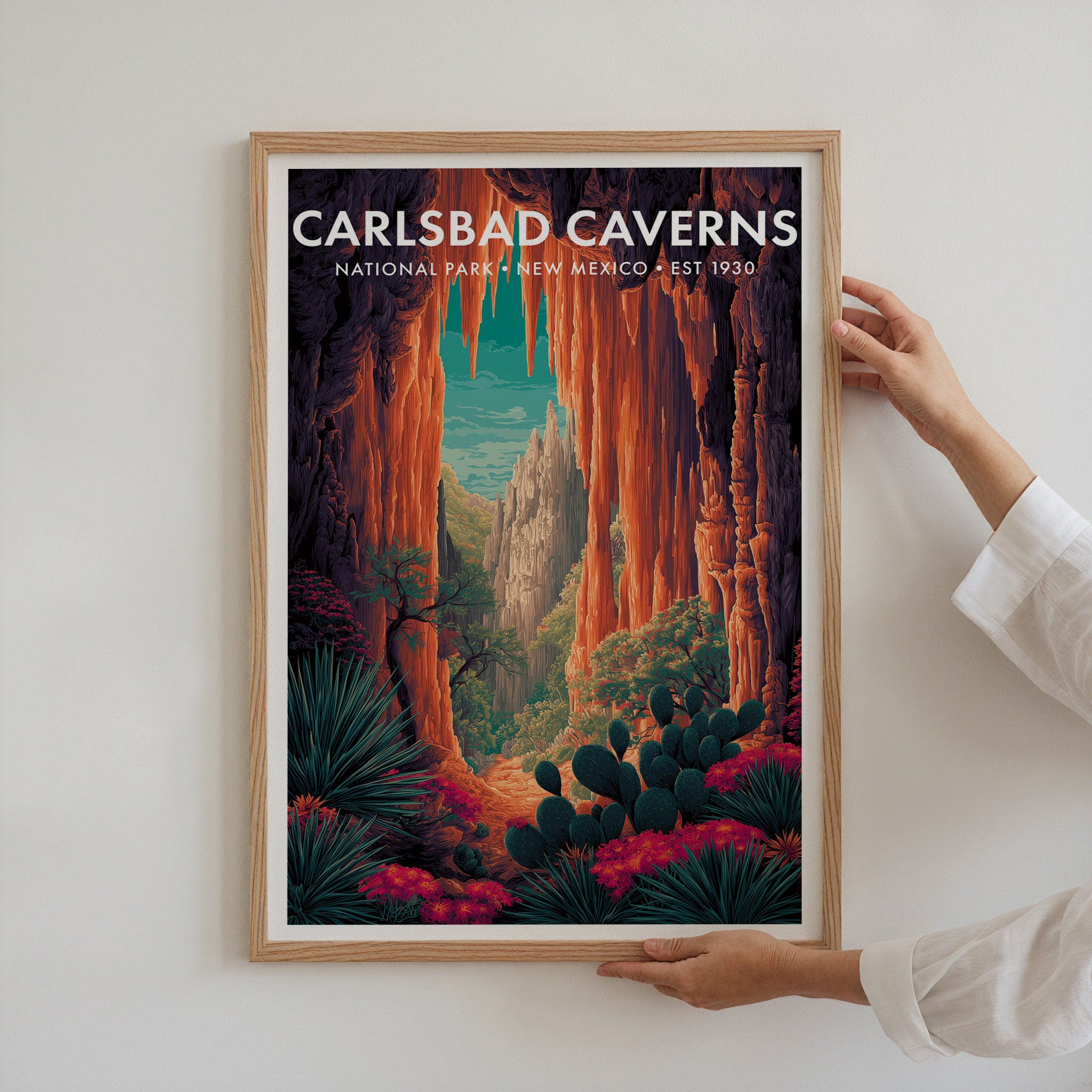 Retro Carlsbad Caverns National Park Print