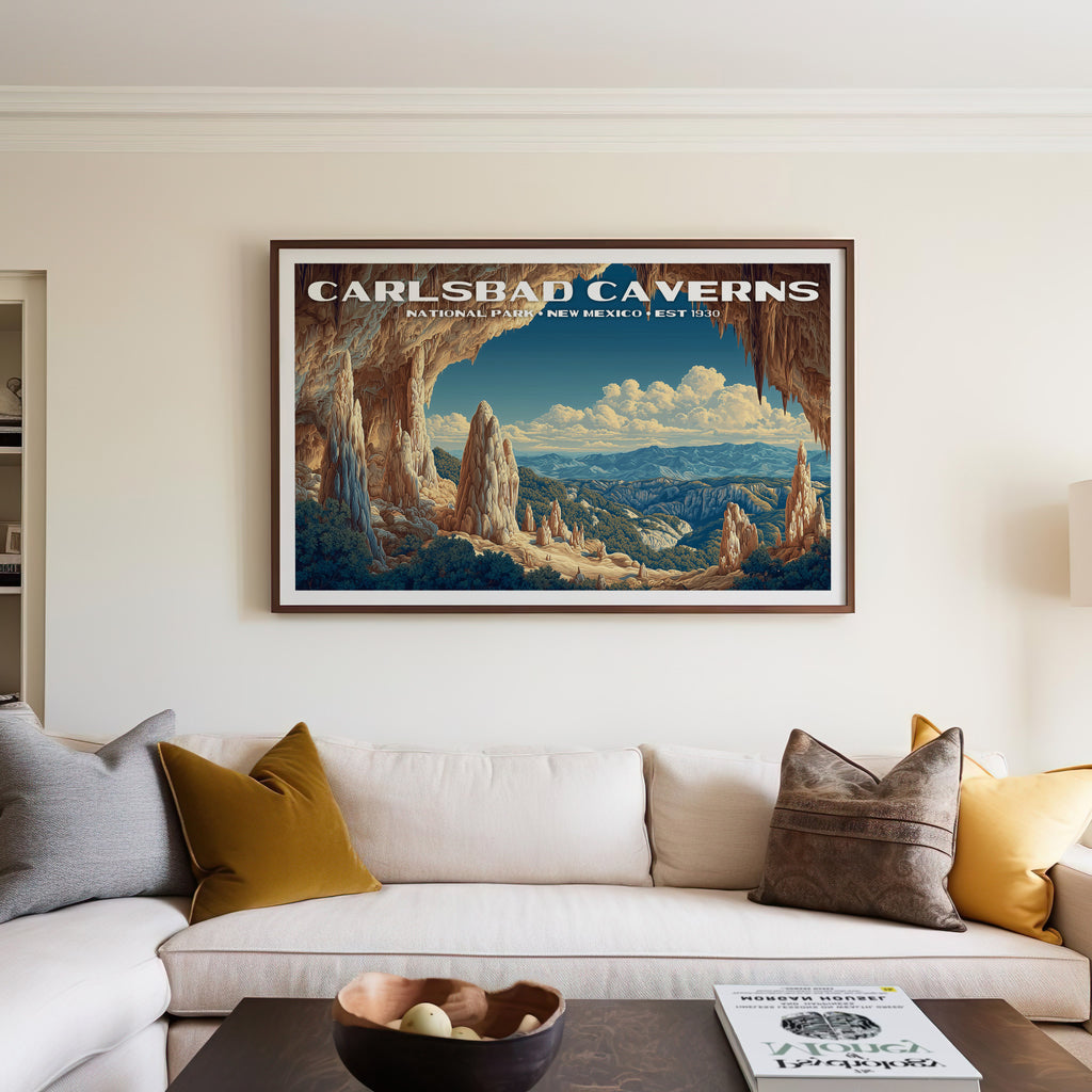Carlsbad Caverns National Park Horizontal Vintage Art