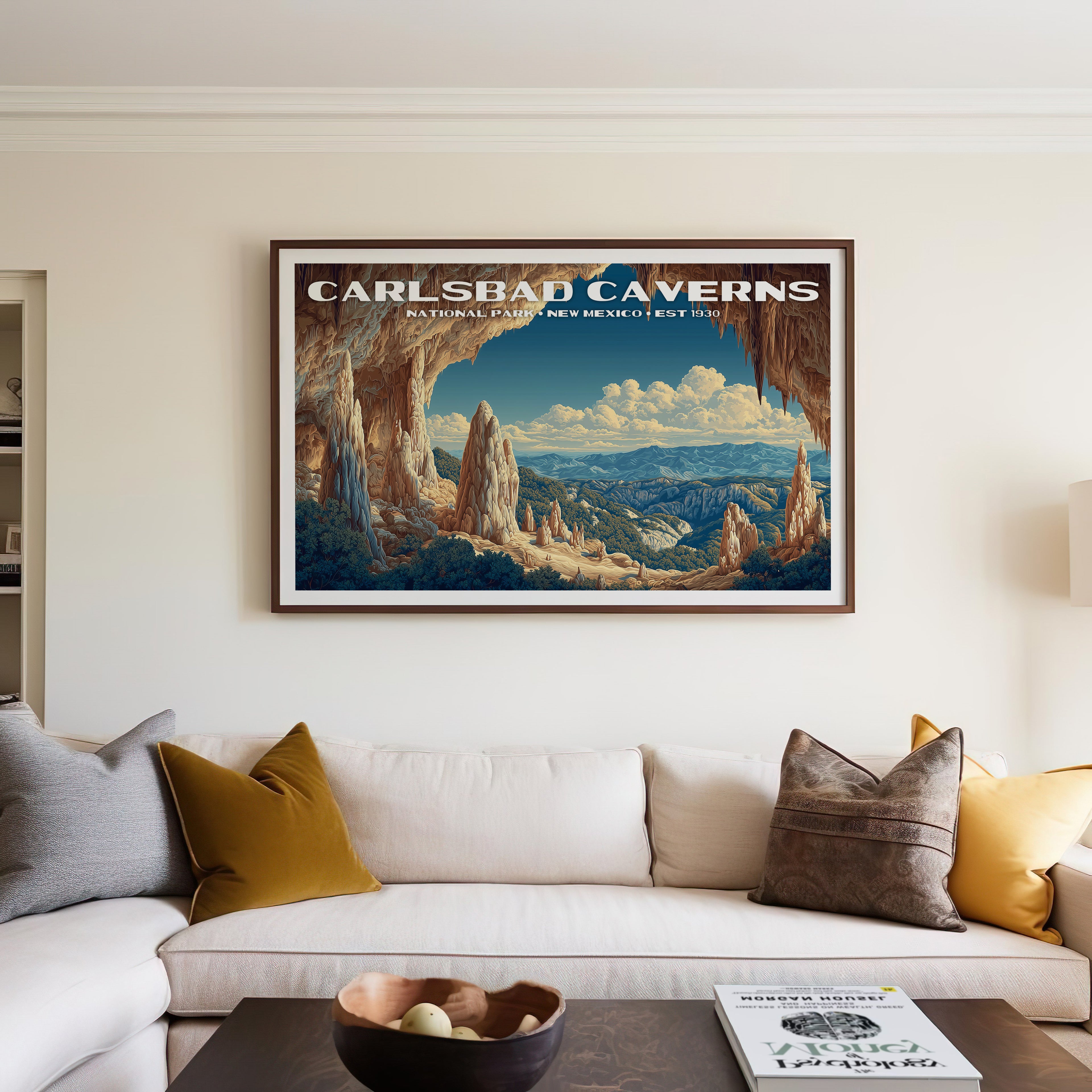 Carlsbad Caverns National Park Horizontal Vintage Art
