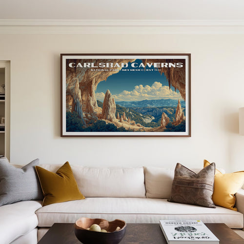 Carlsbad Caverns National Park Horizontal Vintage Art