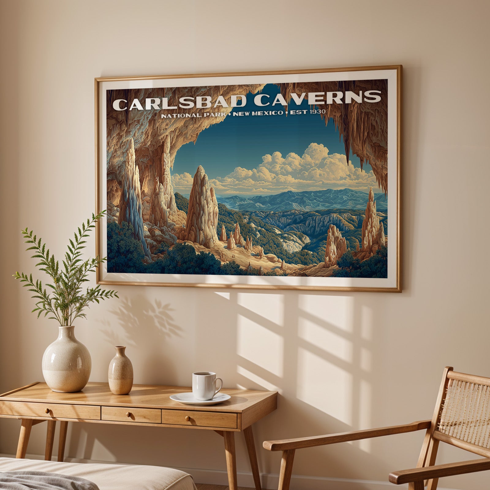 Carlsbad Caverns National Park Horizontal Vintage Art